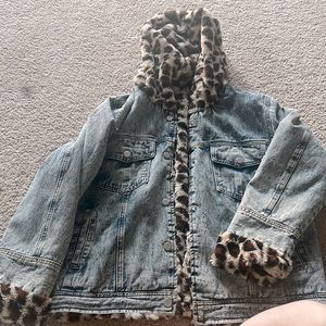 Reversible Jean & fur jacket